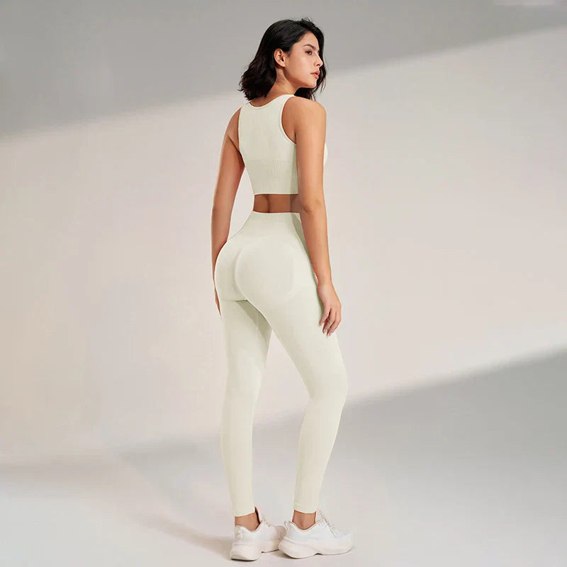 Dam Leggingsset Yoga Flexibel Andningsbart Material-3