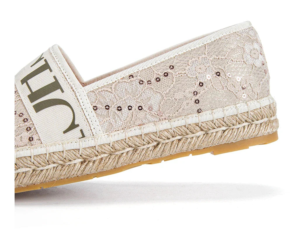 Kvinnors Espadriller Slip-On Rund Tå PU Material-6