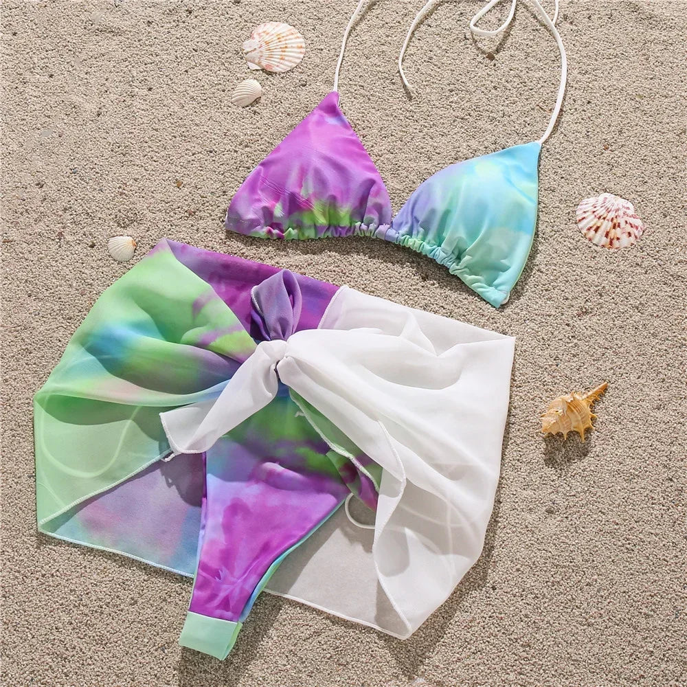 Variant image for Dam Tre Dela Set Bekväm Polyester Spandex för Träning och Avkoppling-1