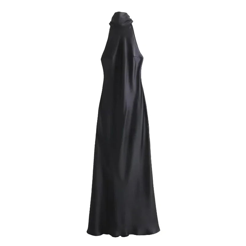Variant image for Dam Maxiklänning Elegant Polyester Golvlång Slangklänning-5