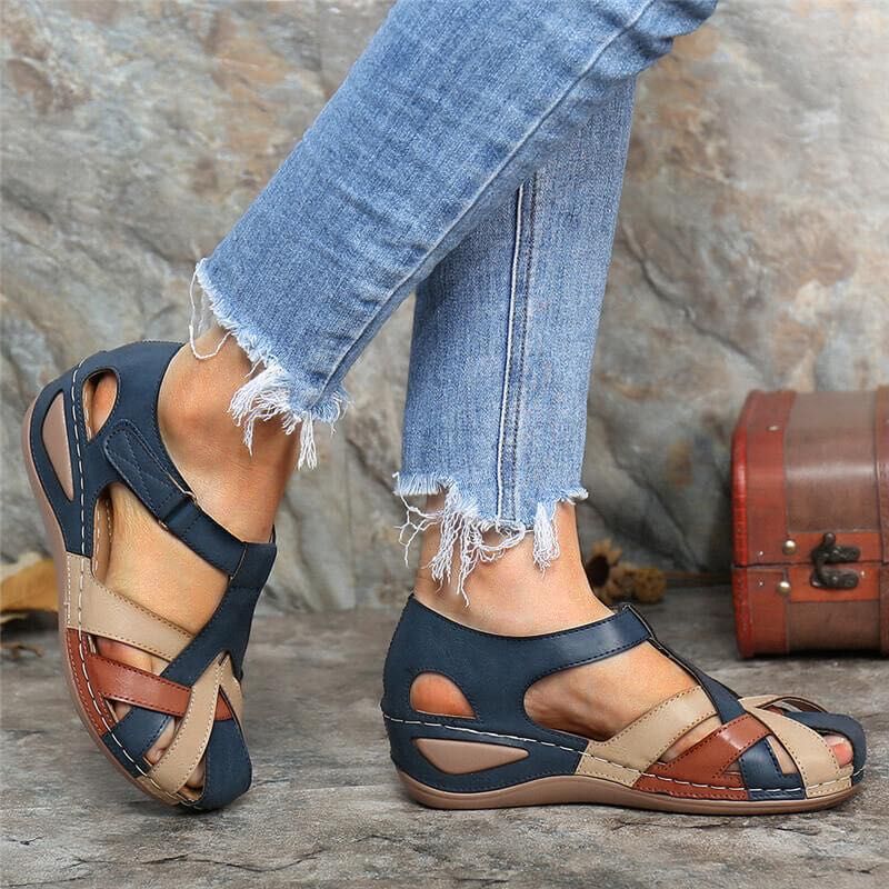 Dam Sandaler Ortopediska Vintage Stil Lätt Material-2