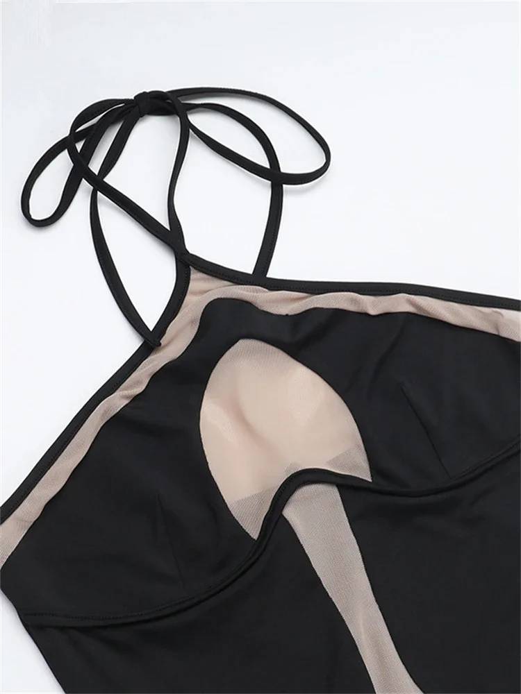Dam Maxiklänning Ärmlös Polyester Livligt Mönster-5