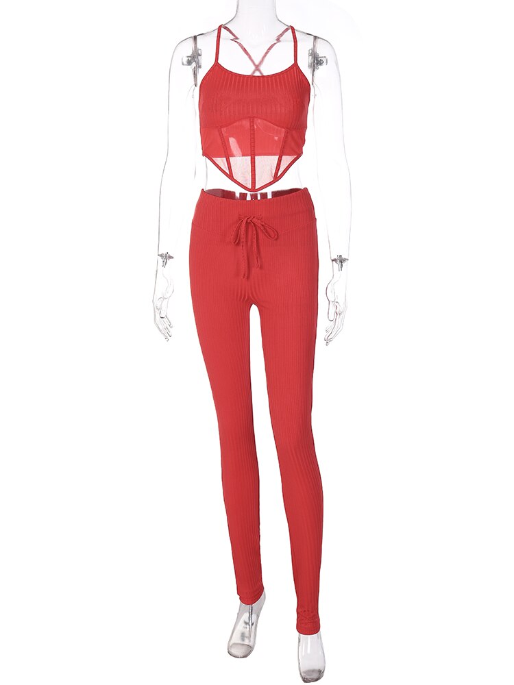 Dam Byxdress Spaghettiärmar Polyester Lätt-2
