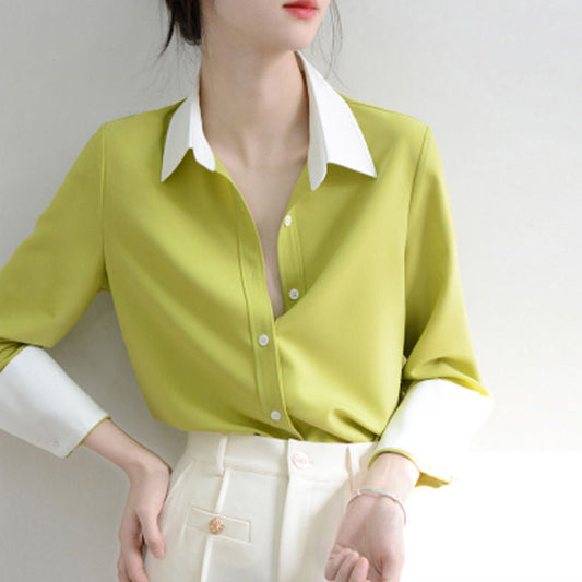 Herrskjorta Avslappnad Stil LĂ€tt Polyester-1