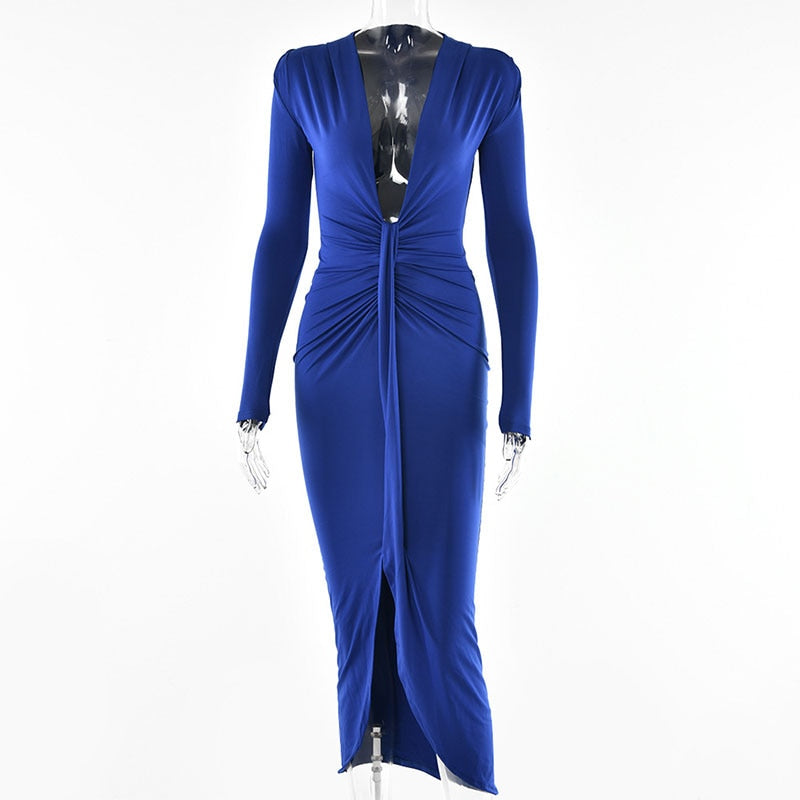 Variant image for Dam Maxiklänning V-ringning Polyester Spandex-5