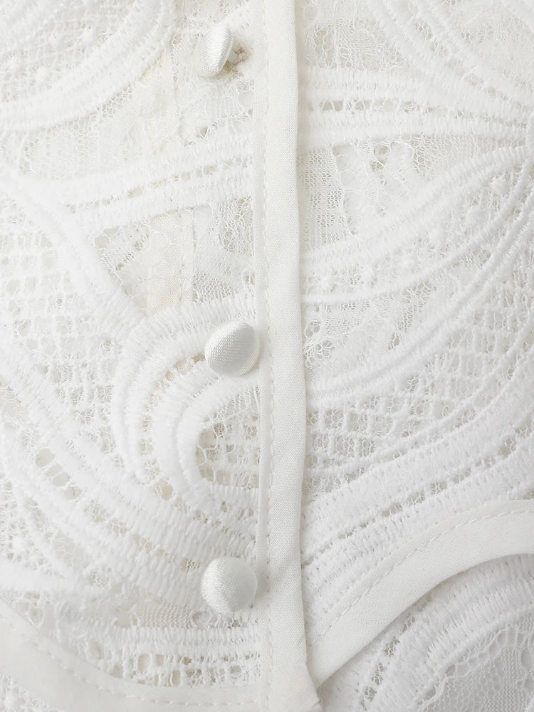 Kvinnors Midi Klänning O-Halsad Bomullspolyester-6