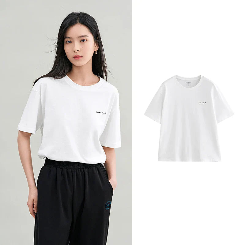 Dam T Shirtklänning med Tryck i Mjuk Bomull-1