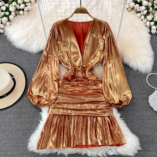 Kvinnors Miniklänning A-linjeformad Lång Ärmar Polyester 7