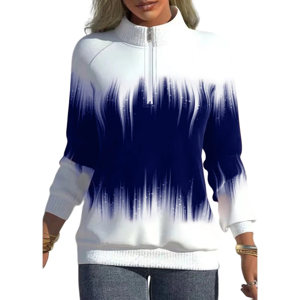 Lång Hoodie Dam Avslappnad Stil 100% Bomull-5