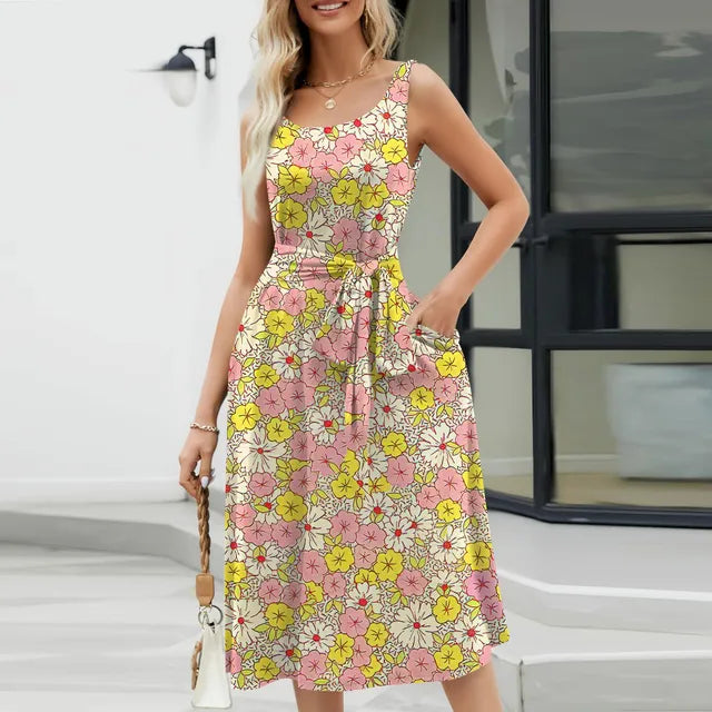 Kvinnors Klänning Justerbar Enkel Bomull 8