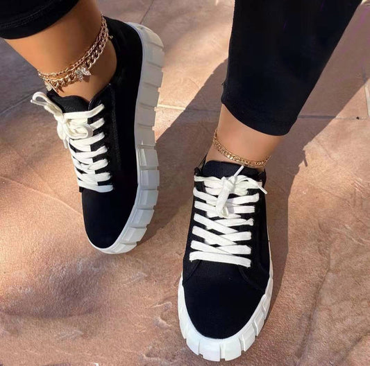 Kvinnors Sneakers Trendig Andningsbart Tyg-1