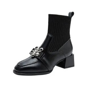 Dam Ankelstövlar Slip-On PU med Gummisula 12