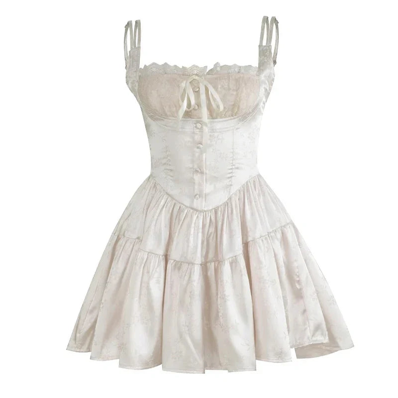 Dam Miniklänning Blommig Slim Fit Polyester-1