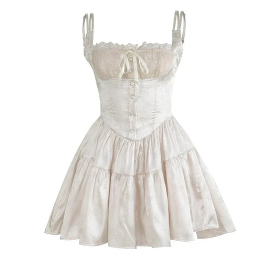 Dam Miniklänning Blommig Slim Fit Polyester-1