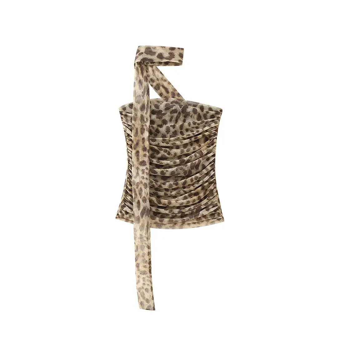 Dam Set Ärmlös Topp Högmidjad Kjol Lätt Material-6