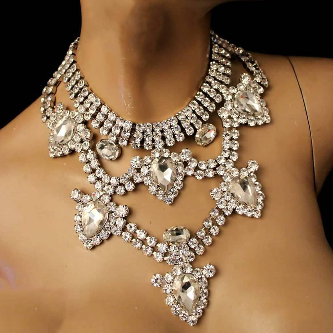 Variant image for Kvinnors Smyckeset Halsband och Örhängen Koppar med Strass-7