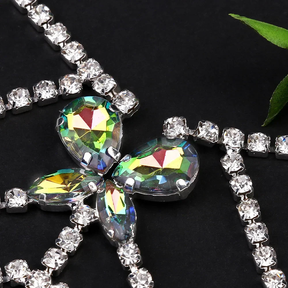 Kvinnors Kroppsmycken Geometrisk Design Koppar med Strass-3