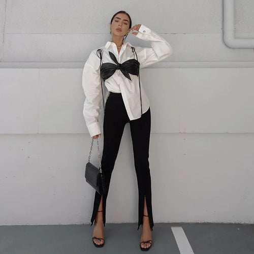 Snygga Byxor Dam Skräddarsydd Polyester för Eleganta Tillfällen 1