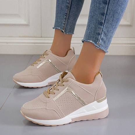 Dam Sneakers Elegant Textil med Gummisulor-2