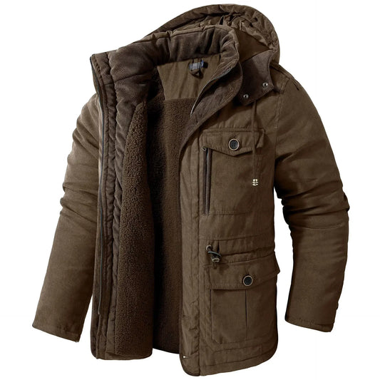Dam Vinterparka MilitÀrstil Sherpa Foder-1