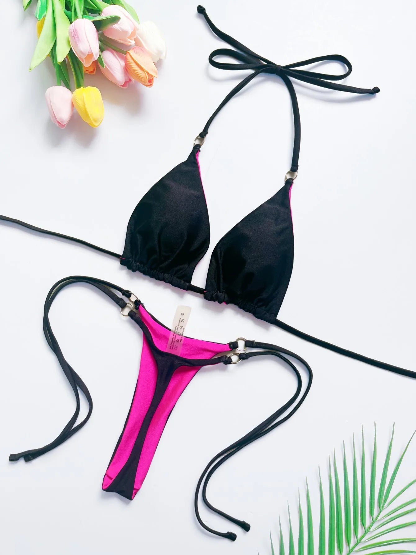 Variant image for Dam Bikini Set Monokrom Polyester Tvådelad Design-1