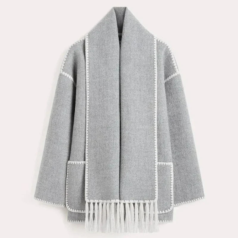 Variant image for Damjacka Casual med Sjal Krage i Bomull och Polyester-25
