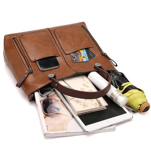 Dam Axelväska Casual Skinn med Mikrofiberfoder 2