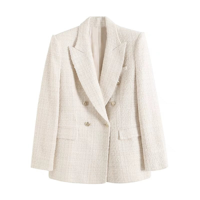 Kvinnors Vintage Blazer Hög Kvalitet Polyester 1