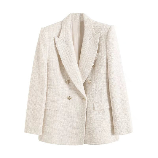Kvinnors Vintage Blazer Hög Kvalitet Polyester 1