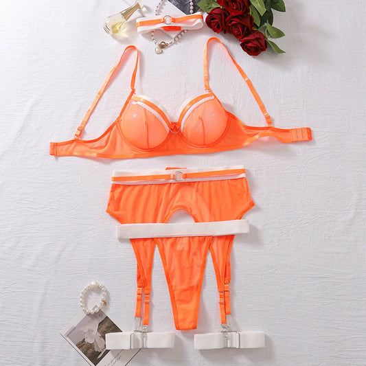 Damunderkläder Set Patchwork Design Polyester med Justerbara Band-1
