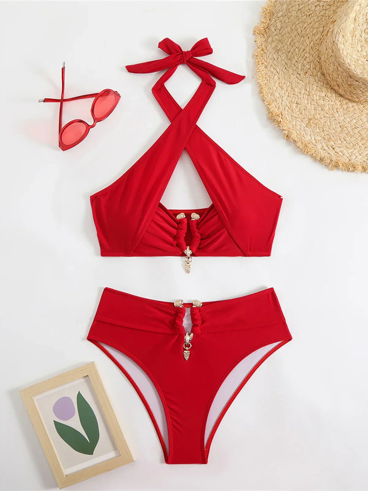 Dam Bikini Enkel Design Polyester Spandex 6