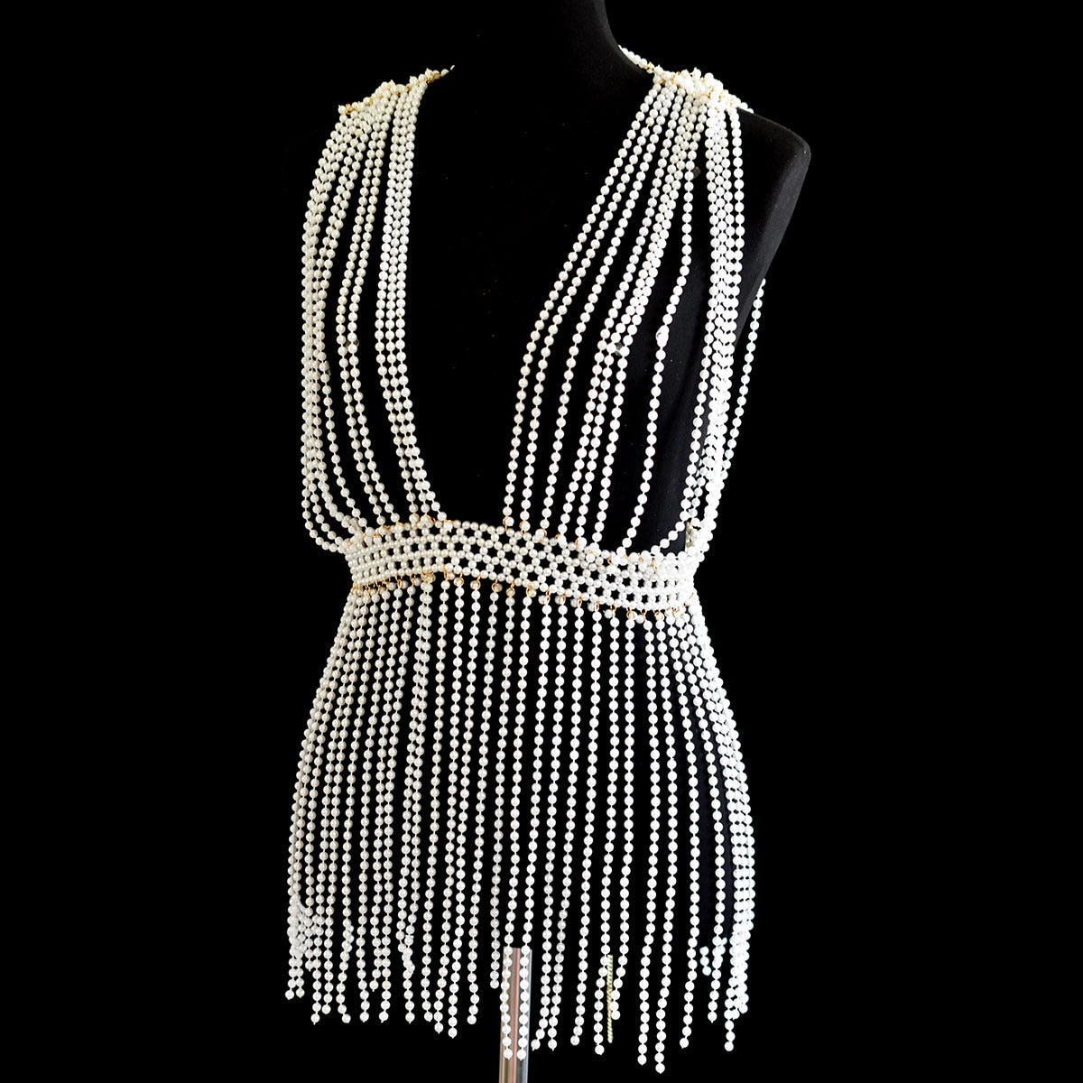 Kvinnors Halsband i Konstpärlor Elegant Kroppsmycke-3