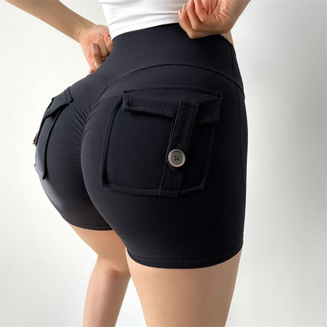Variant image for Dam Träningsshorts Hög Midja Slim Fit Spandex Polyester-1