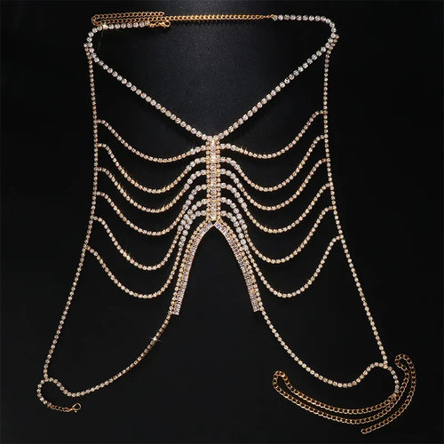 Kvinnors Kroppsmycken Geometrisk Design Metall Rhinestone-1