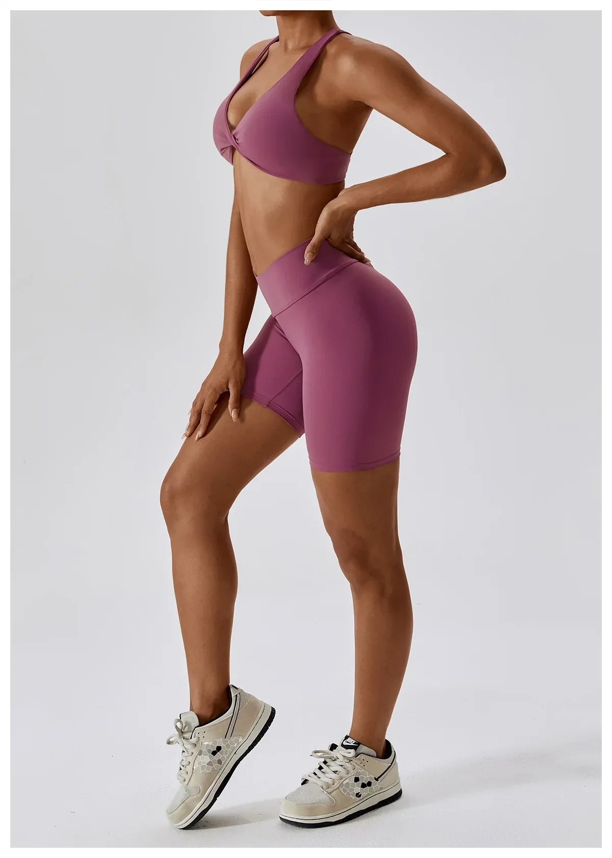Dam Aktivkläder Set Snabbtorkande Nylon Sportig Ärmlös-5