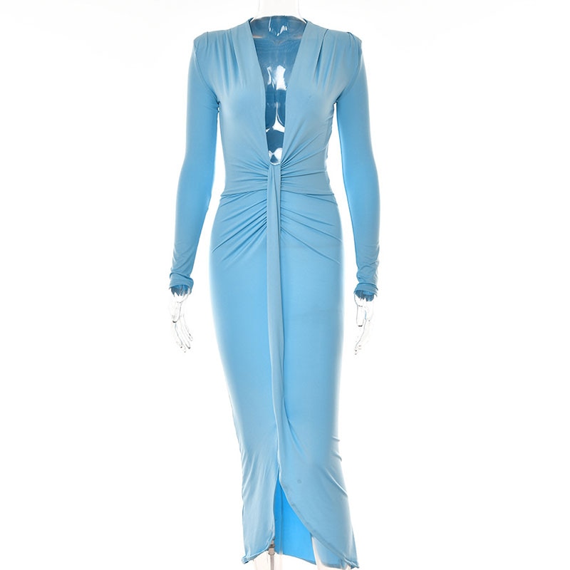 Variant image for Dam Maxiklänning V-ringning Polyester Spandex-1