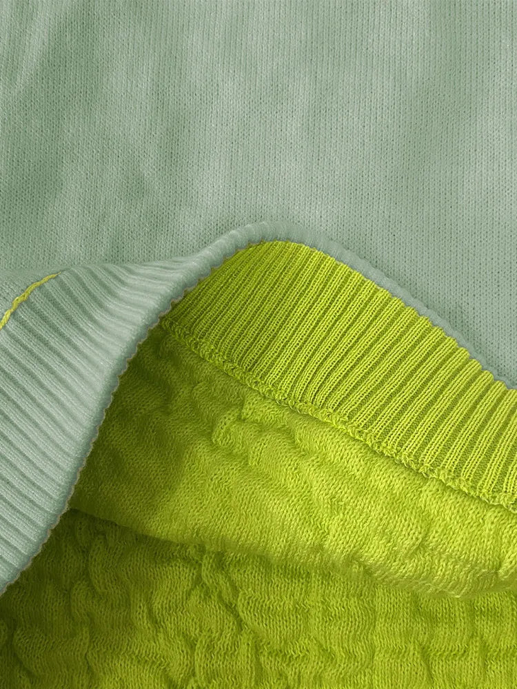 Kvinnors Tröja Rund Hals Långa Ärmar Bomull Reversibel 5