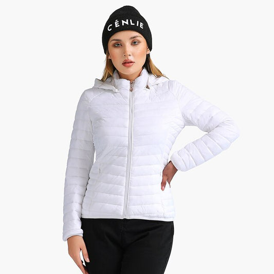 Dam Vinterjacka Lång Avtagbar Huva Polyester-1