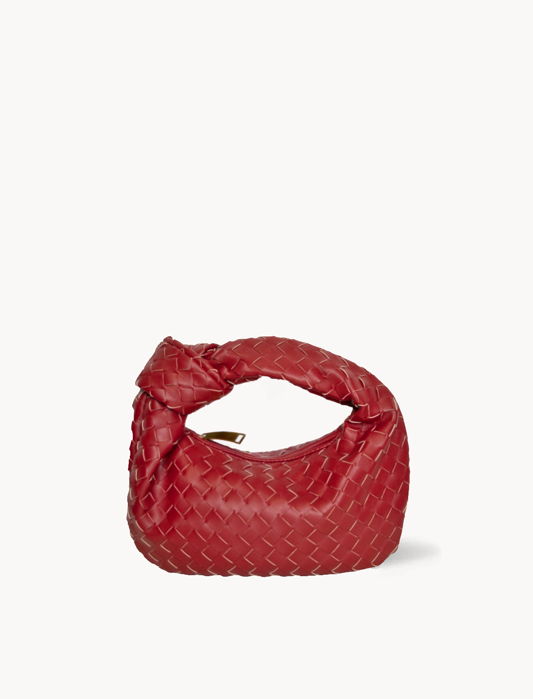 Damhandväska Liten Konstläder med Gyllene Detaljer 8