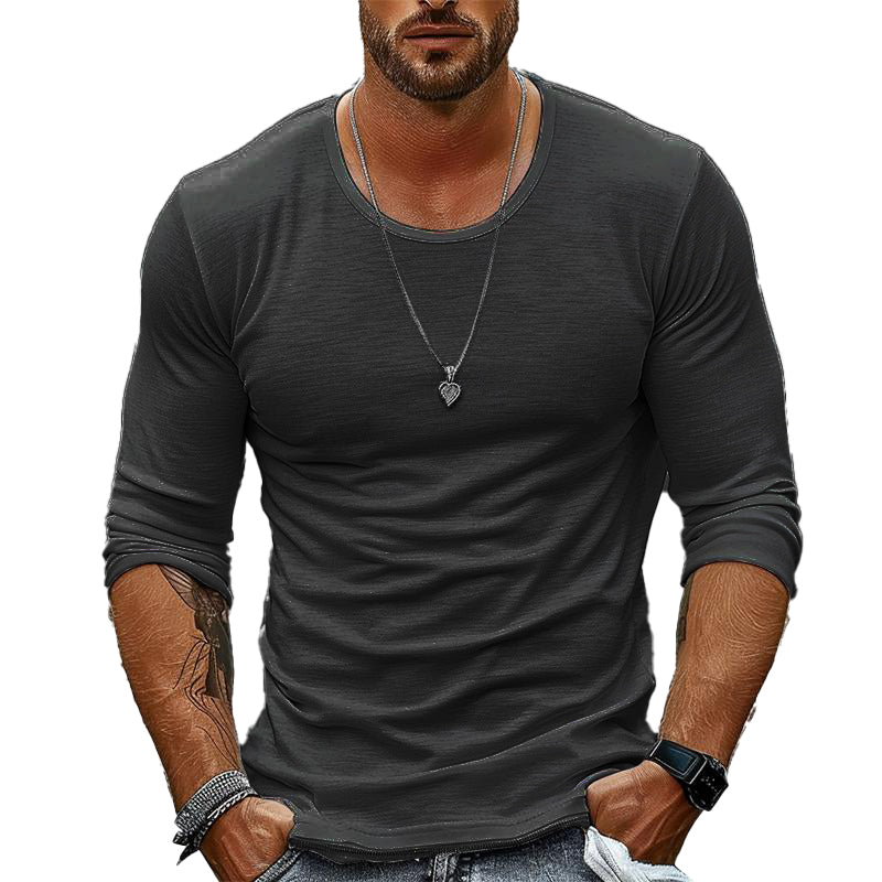 Herrskjorta Slim-Fit Stretchmaterial för Affär och Fritid-5