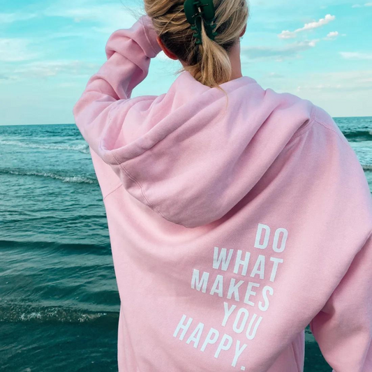Damen Hoodie in Pastellrosa mit Motivdruck – Bequemer Kapuzenpullover aus Baumwollmischung für Sport und Alltag 1
