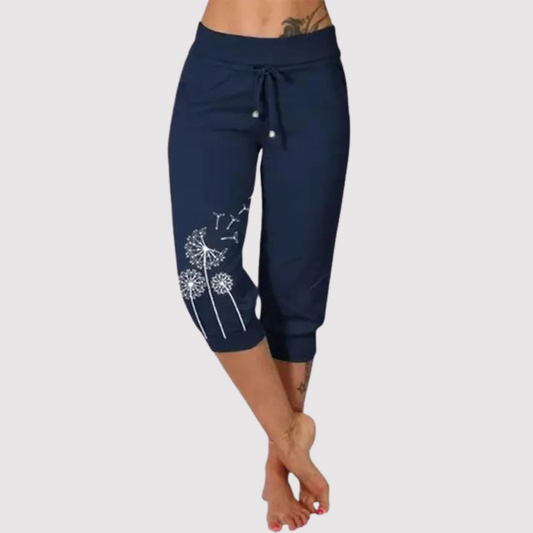 Kvinnors LĂ€tta Byxor Avslappnad Design Polyester-1