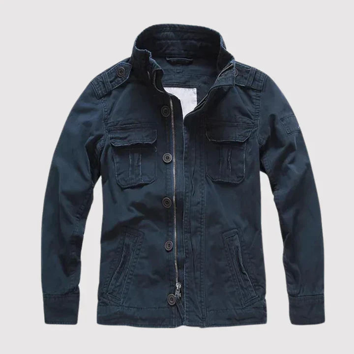 Herrjacka Retro med Flera Fickor Andningsbart Material-2