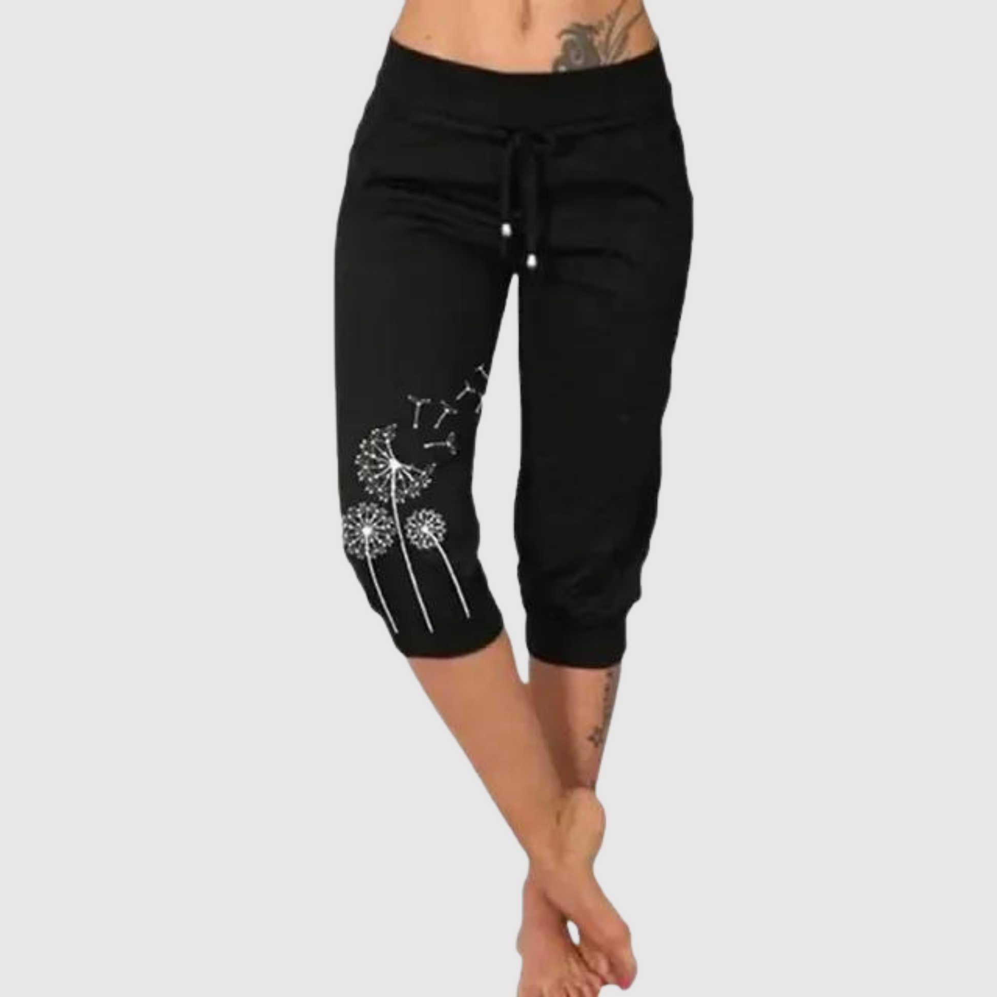 Kvinnors Lätta Byxor Avslappnad Design Polyester-3
