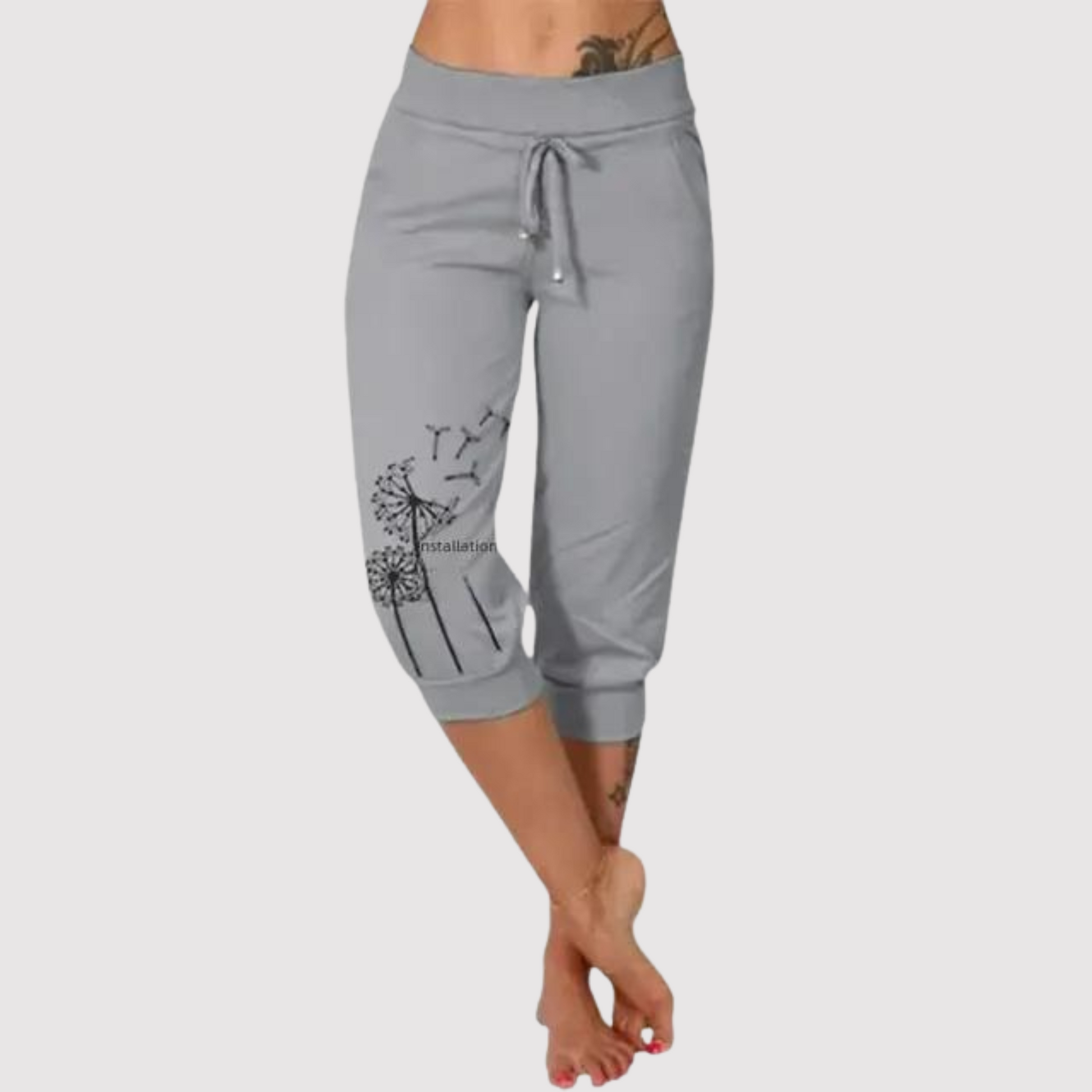 Kvinnors Lätta Byxor Avslappnad Design Polyester-6