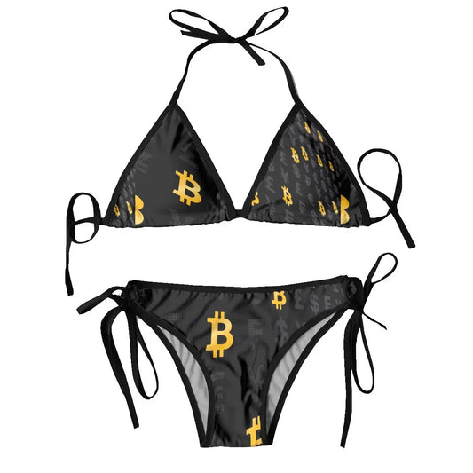 Dam TvÄdelad Bikini HjÀrtdesign Polyester-1