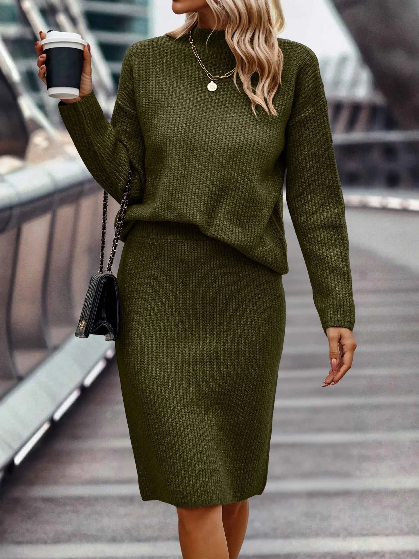 Variant image for Dam Lång Kjol Modern Linne Elegant Design-36