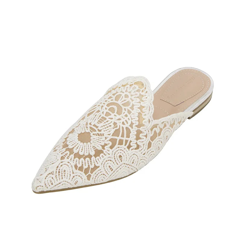 Variant image for Dam Skor Mules Platta Mesh Design-7