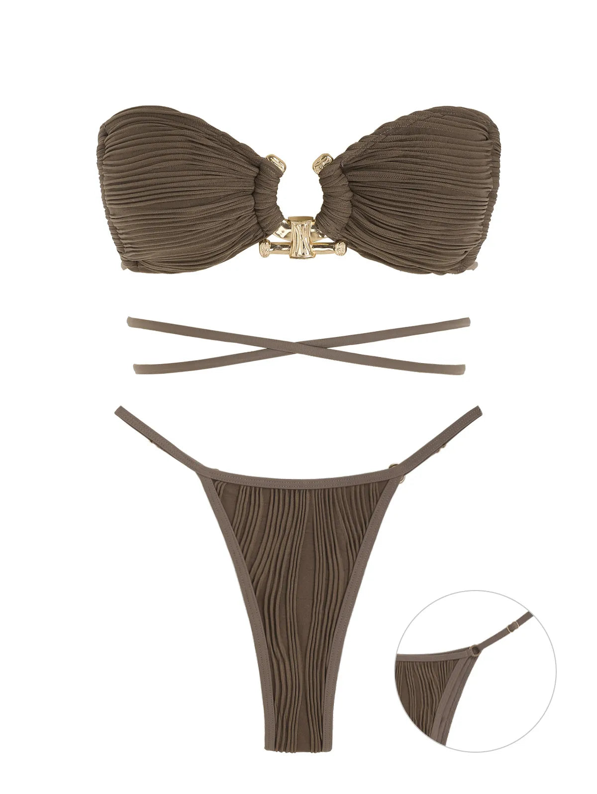 Damernas Bandeau Set Stödjande Polyester Spandex-6