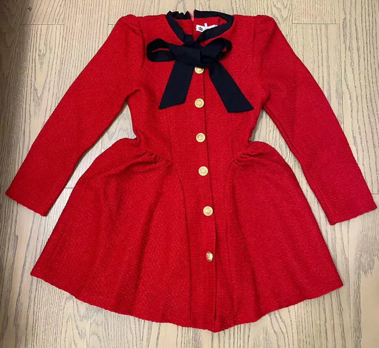 Kvinnors Miniklänning A-linjeformad Polyester Puffärmar 12